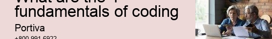 What are the 4 fundamentals of coding